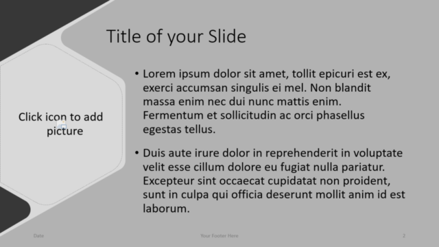 Plantilla de Hexágono Gratis Para PowerPoint Y Google Slides - Diapositiva de Título Y Contenido