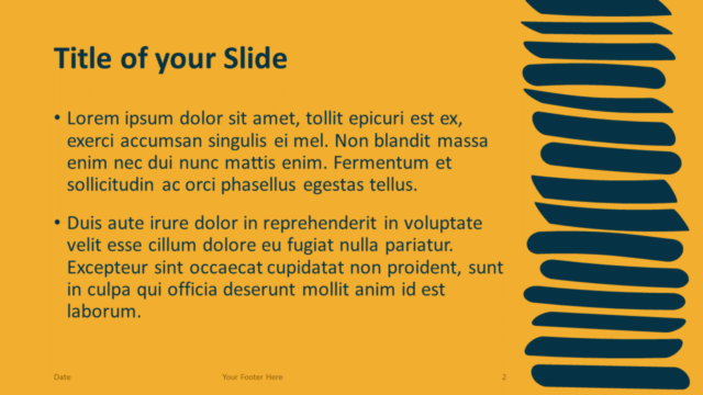 Plantilla de Líneas de Garabatos Gratis Para PowerPoint Y Google Slides - Diapositiva de Título Y Contenido