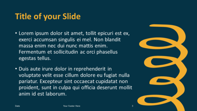 Plantilla de Líneas de Garabatos Gratis Para PowerPoint Y Google Slides - Diapositiva de Título Y Contenido
