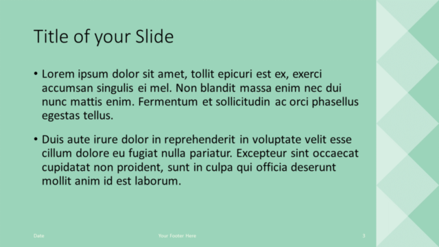 Plantilla de Mosaico Geométrico Gratis de Remolcador Para PowerPoint Y Google Slides - Diapositiva de Título Y Contenido