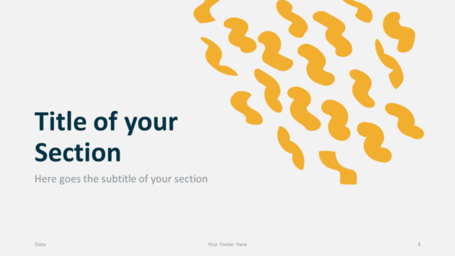 Plantilla de Líneas de Garabatos Gratis Para PowerPoint Y Google Slides - Diapositiva de Sección