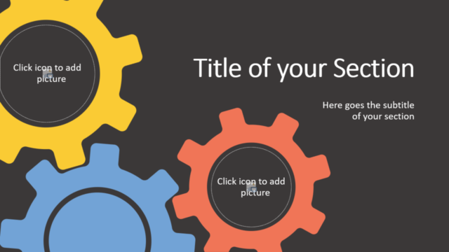 Plantilla de Engranajes Gratis Para PowerPoint Y Google Slides - Diapositiva de Sección