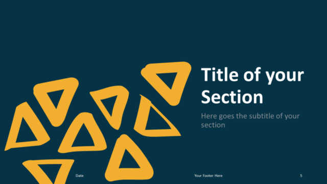 Plantilla de Líneas de Garabatos Gratis Para PowerPoint Y Google Slides - Diapositiva de Sección