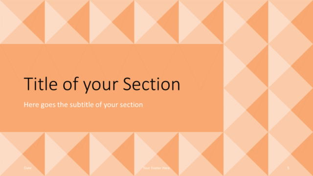 Plantilla de Mosaico Geométrico Gratis de Remolcador Para PowerPoint Y Google Slides - Diapositiva de Sección