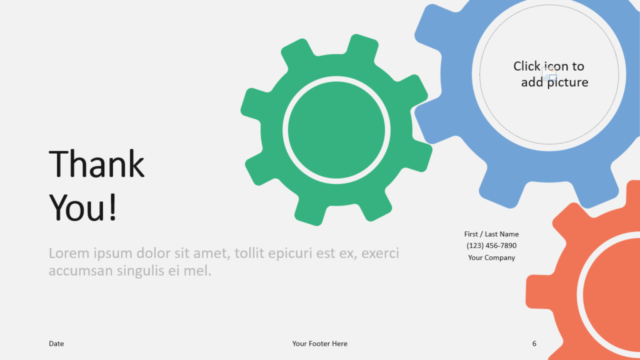 Plantilla de Engranajes Gratis Para PowerPoint Y Google Slides - Diapositiva de ¡Gracias!