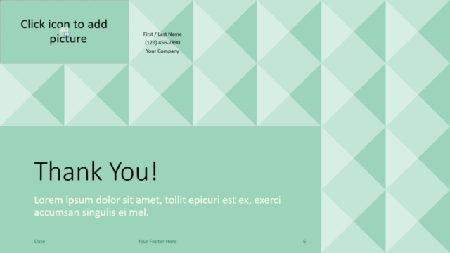 Plantilla de Mosaico Geométrico Gratis de Remolcador Para PowerPoint Y Google Slides - Diapositiva de ¡Gracias!