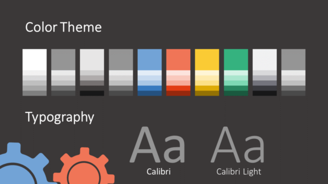 Plantilla de Engranajes Gratis Para PowerPoint Y Google Slides - Diapositiva con la Paleta de Colores