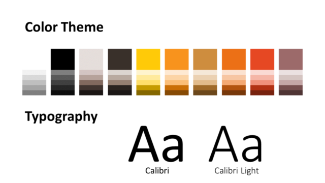 Plantilla Chrono Gratis Para PowerPoint Y Google Slides - Diapositiva con la Paleta de Colores