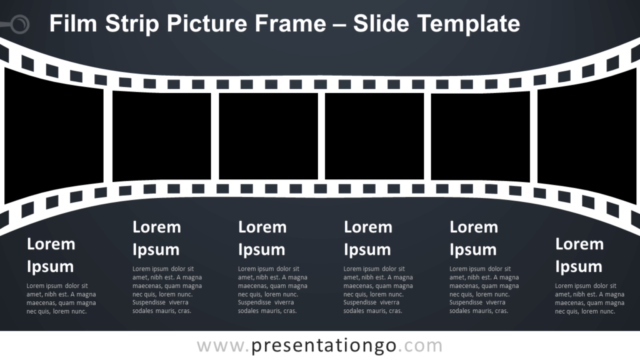 Marco de Fotografías en Tira de Película Gráfico Gratis Para PowerPoint Y Google Slides