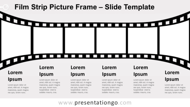 Marco de Fotografías en Tira de Película Gráfico Gratis Para PowerPoint Y Google Slides