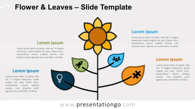 Flores y Hojas Gráfico Gratis Para PowerPoint Y Google Slides