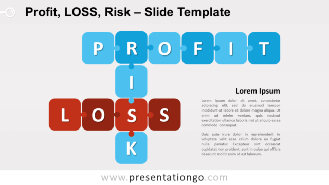 Beneficio, Pérdida y Riesgo Gráfico Gratis Para PowerPoint Y Google Slides