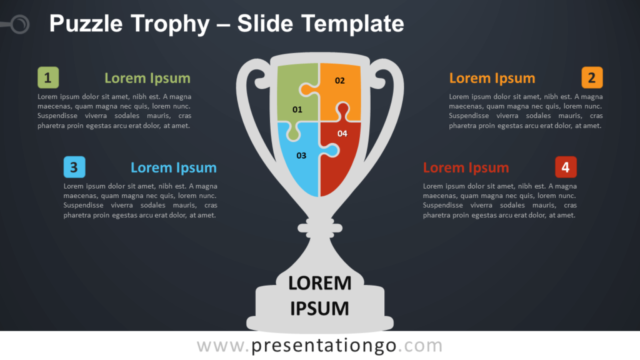 Trofeo de Rompecabezas Gráfico Gratis Para PowerPoint Y Google Slides