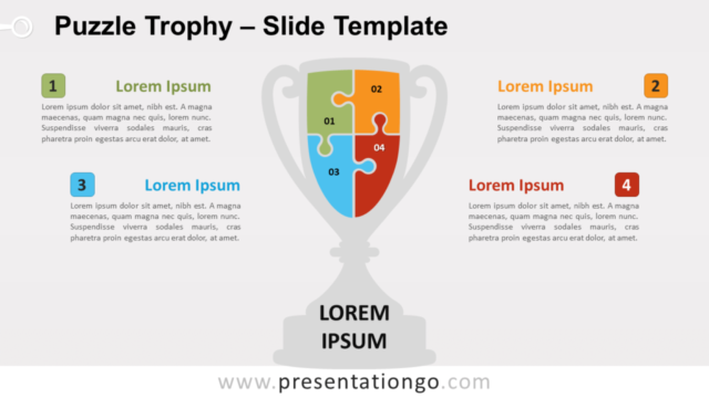 Trofeo de Rompecabezas Gráfico Gratis Para PowerPoint Y Google Slides