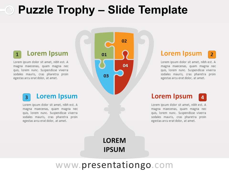 Trofeo de Rompecabezas Gráfico Gratis Para PowerPoint Y Google Slides