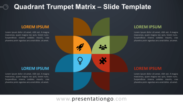 Matriz de Trompeta de Cuadrantes Diagrama Gratis Para PowerPoint Y Google Slides