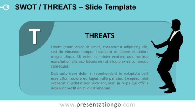 SWOT Y Empresarios Gráfico Gratis Para PowerPoint Y Google Slides - Amenazas