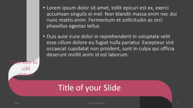 Plantilla de Cinta Retorcida Gratis Para PowerPoint Y Google Slides - Diapositiva de Título Y Contenido