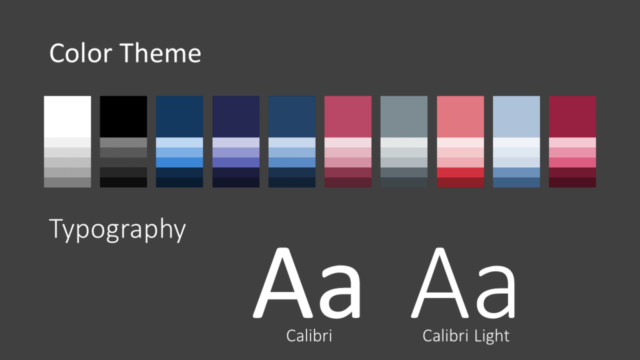 Plantilla de Cinta Retorcida Gratis Para PowerPoint Y Google Slides - Diapositiva con la Paleta de Colores