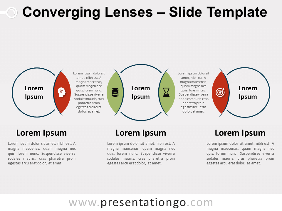 Lentes Convergentes Diagrama Gratis Para PowerPoint Y Google Slides