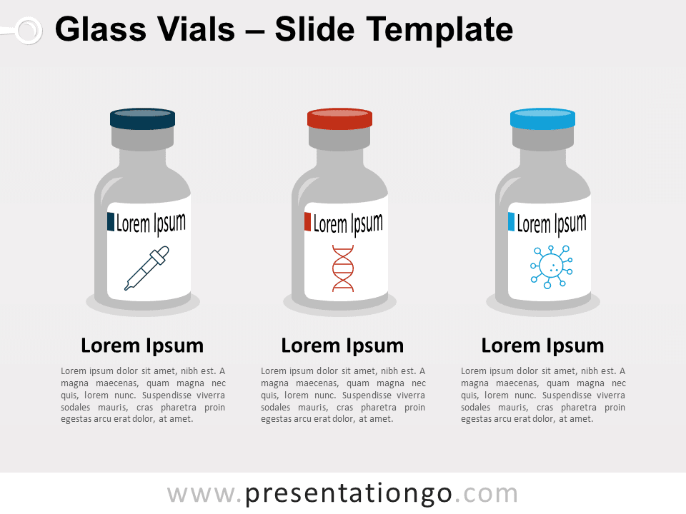 Frascos de Vidrio Gráfico Gratis Para PowerPoint Y Google Slides