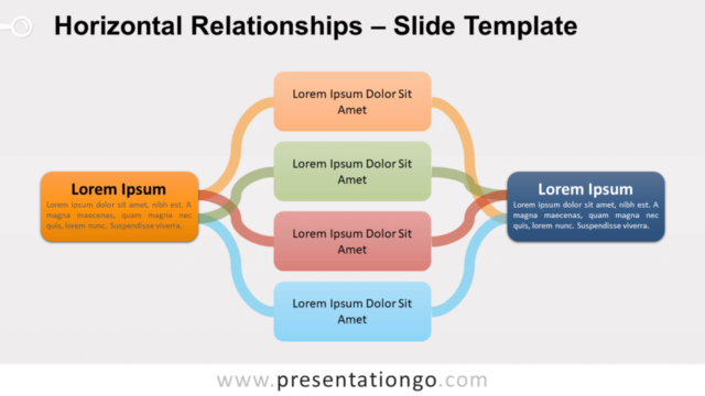 Relaciones Horizontales Diagrama Gratis Para PowerPoint Y Google Slides