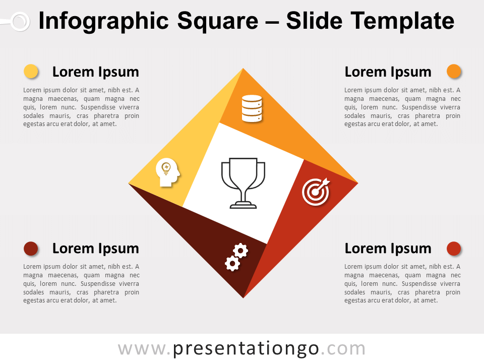Infografía Cuadrada Gratis Para PowerPoint Y Google Slides