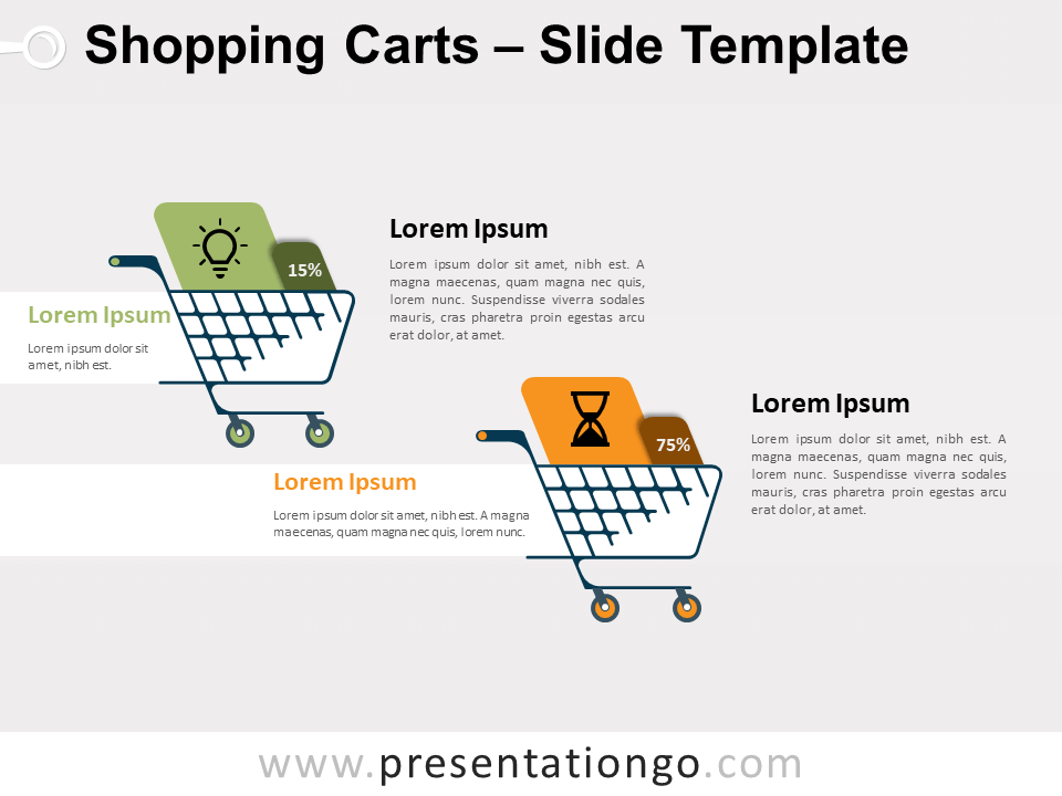 Carritos de Compra Gráfico Gratis Para PowerPoint Y Google Slides