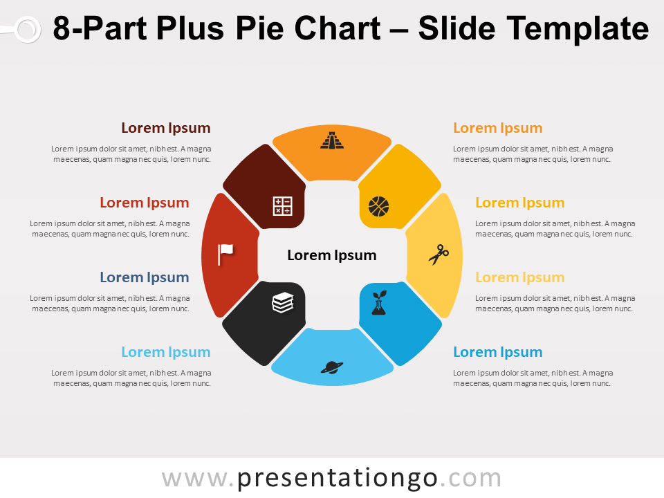 Gráfico Circular de 8 Partes Más Gratis Para PowerPoint Y Google Slides
