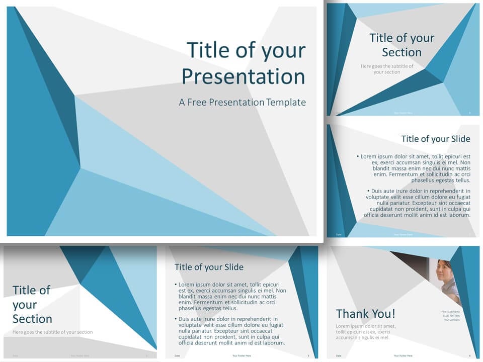 Plantilla de Origami Abstracto Gratis Para PowerPoint Y Google Slides