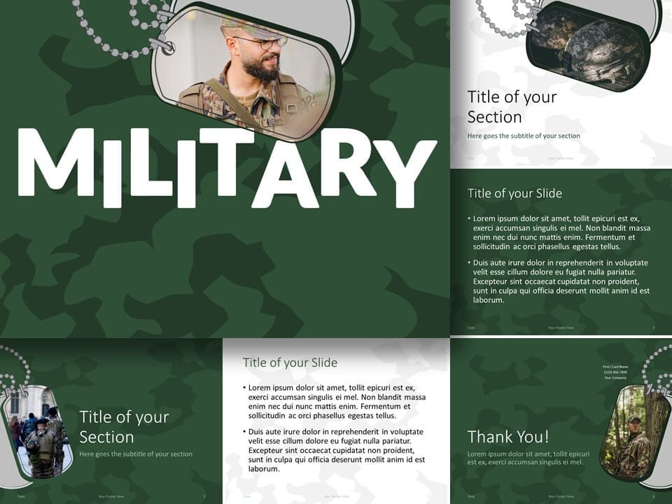 Plantilla Militar Gratis Para PowerPoint Y Google Slides