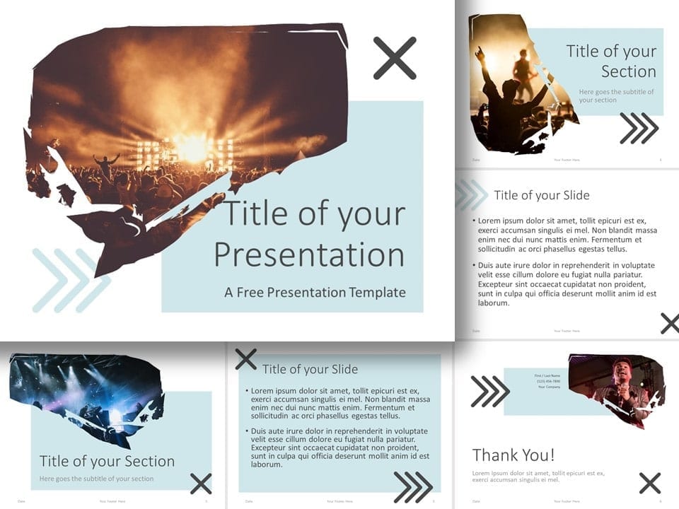 Plantilla de Conciertos Gratis Para PowerPoint Y Google Slides