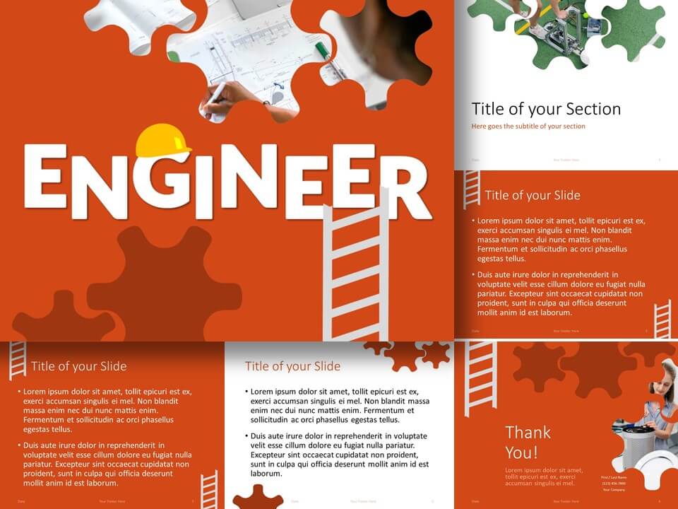Plantilla de Ingeniero Gratis Para PowerPoint Y Google Slides