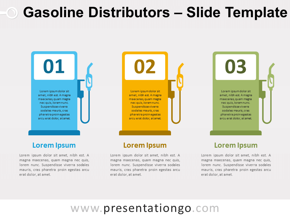 Distribuidores de Gasolina Gráfico Gratis Para PowerPoint Y Google Slides