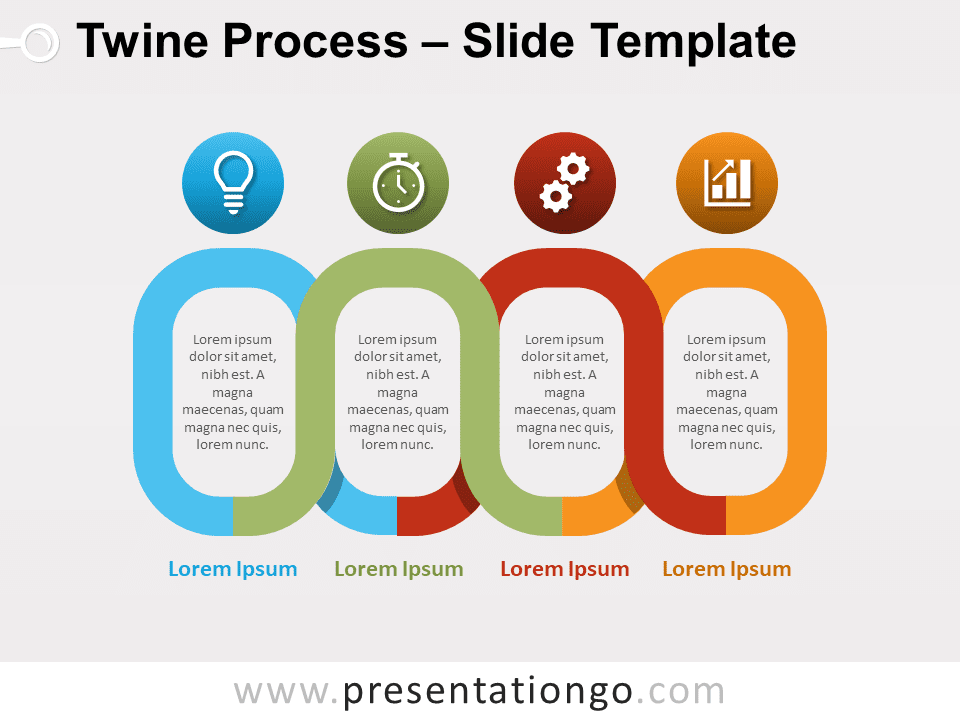 Proceso de Enlace Diagrama Gratis Para PowerPoint Y Google Slides