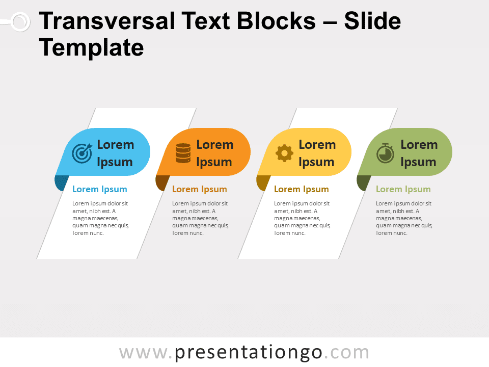 Bloques de Texto Transversales Gráfico Gratis Para PowerPoint Y Google Slides