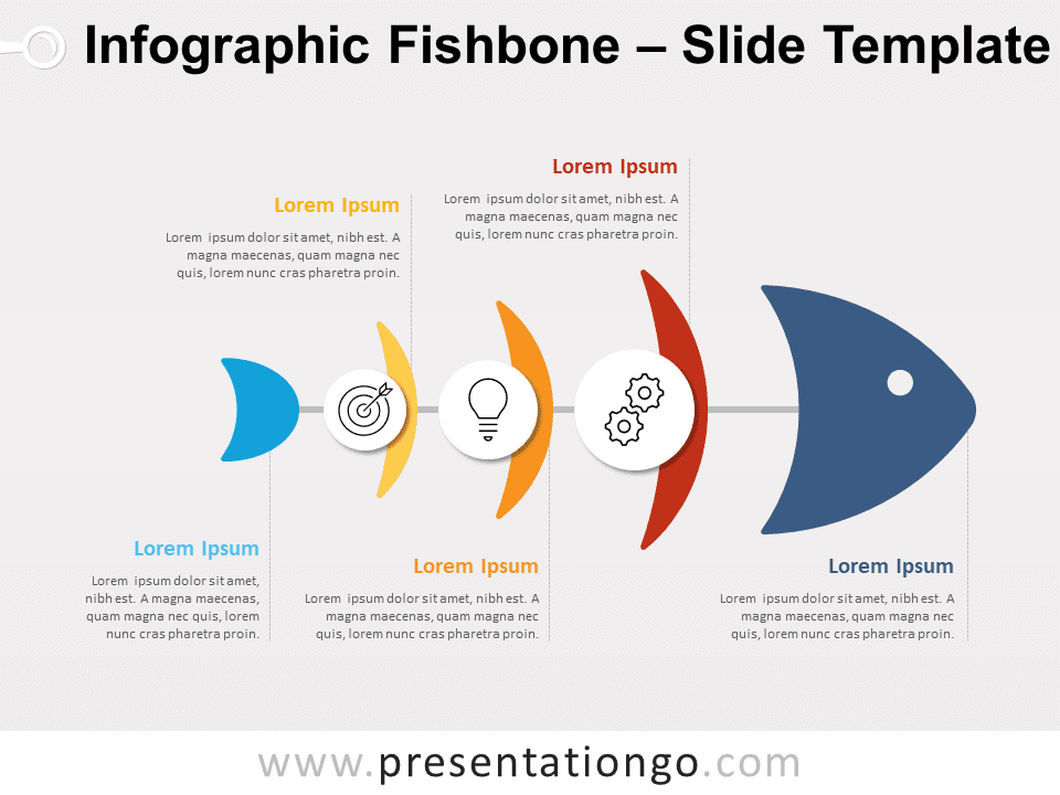 Infografía de Espina de Pescado Gráfico Gratis Para PowerPoint Y Google Slides