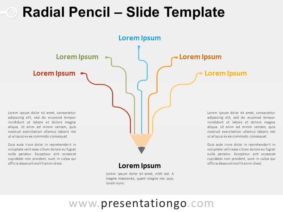 Lápiz Radial Gráfico Gratis Para PowerPoint Y Google Slides