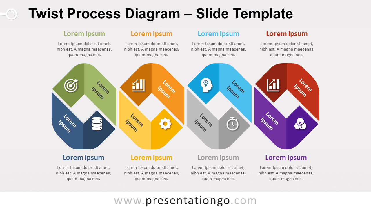 Free Twist Process Diagram for PowerPoint and Google Slides