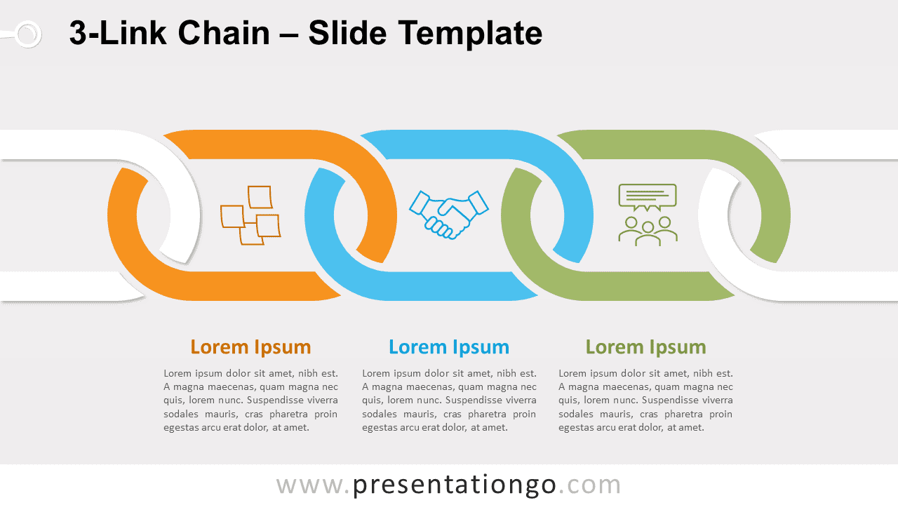 Free 3-Link Chain for PowerPoint and Google Slides