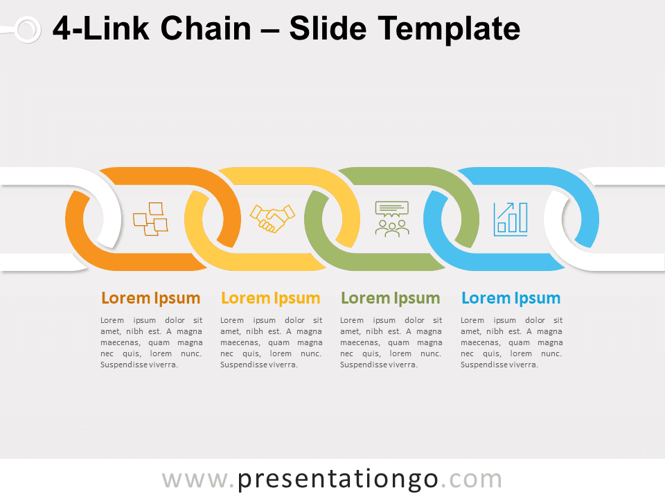 Free 4-Link Chain for PowerPoint