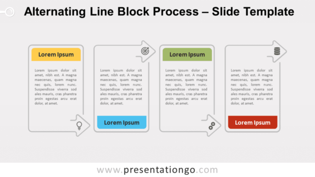 Free Alternating Line Block Process for PowerPoint and Google Slides