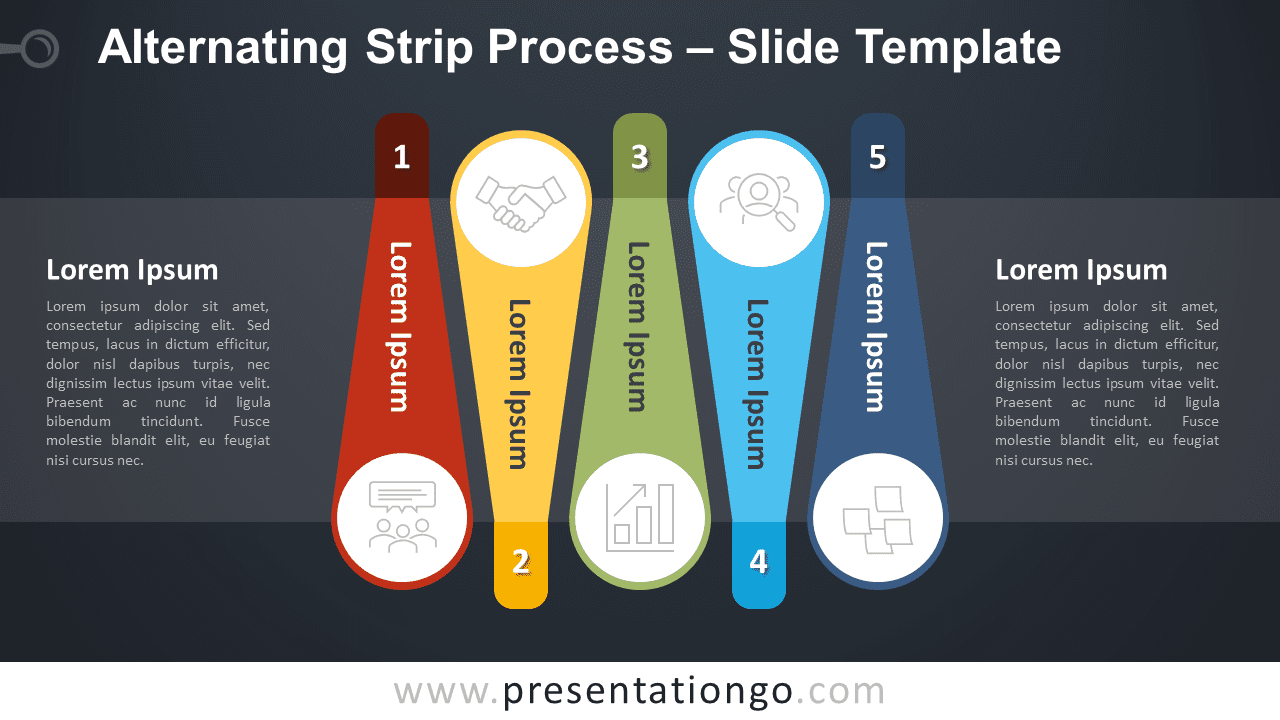 Free Alternating Strip Process Graphics for PowerPoint and Google Slides