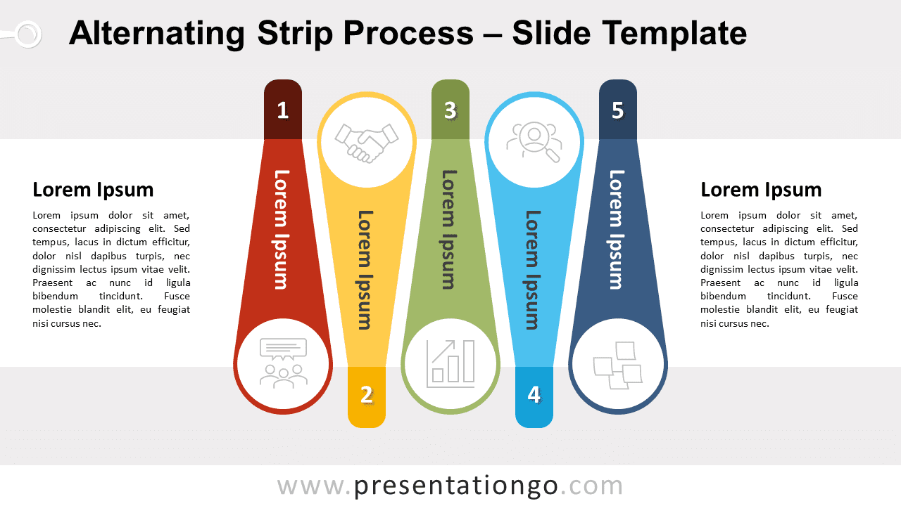 Free Alternating Strip Process for PowerPoint and Google Slides