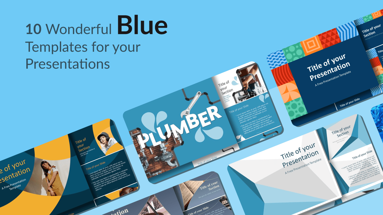 Curated selection of free Blue Templates for Powerpoint and Google Slides
