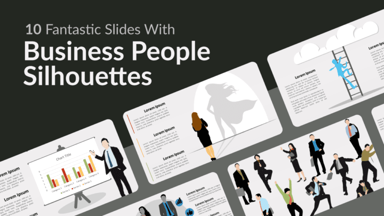 Free Business People Slihouettes Slides for Powerpoint and Google Slides