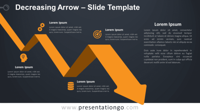 Free Decreasing Arrow Graphics for PowerPoint and Google Slides