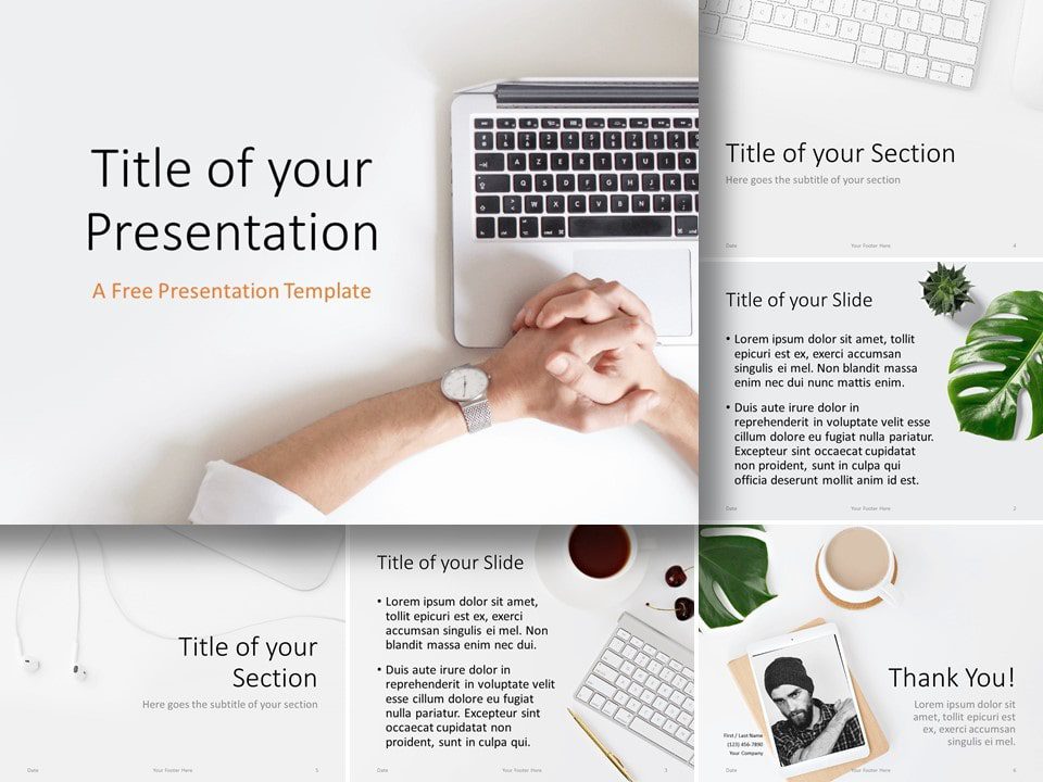 Plantilla de Escritorio Gratis Para PowerPoint Y Google Slides