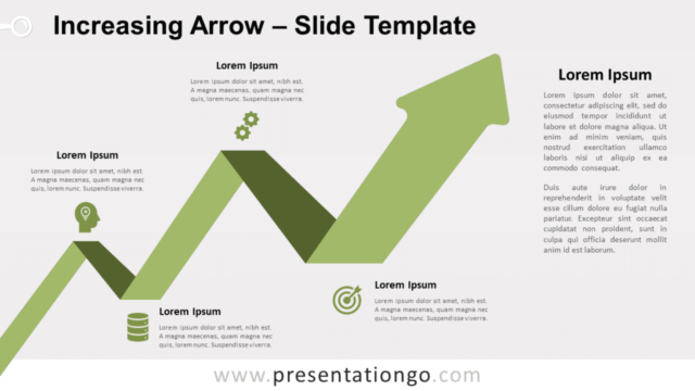Free Increasing Arrow for PowerPoint and Google Slides