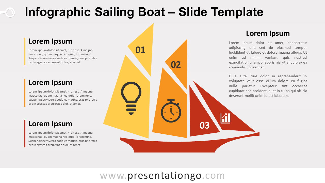 Free Infographic Sailing Boat for PowerPoint and Google Slides